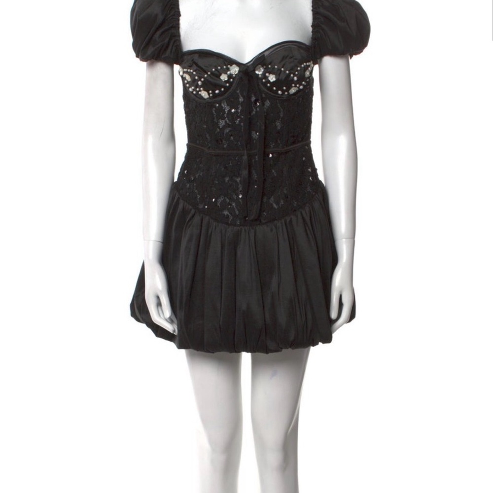 For Love And Lemons Black Lace Mini Dress